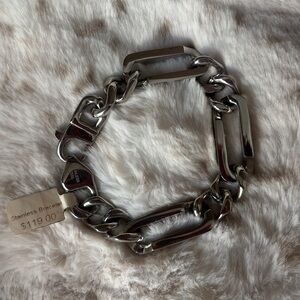 Chisel Stainless Steel Chain Link Silver Bracelet NWT